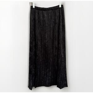 Vintage Stella Crushed‎ Velvet Skirt Black Whimsigoth Y2K 90s Witchy Women's M